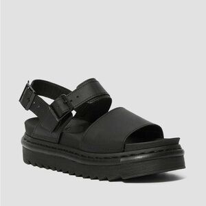 Dr. Martens Voss Leather Strap Sandals 5/36 - Black
